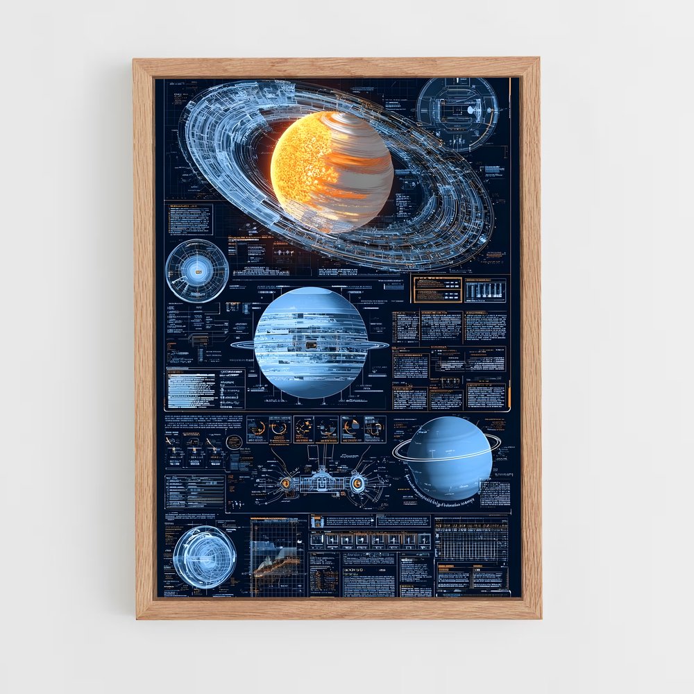 Poster Solar system – affiche Système solaire (vue 4)